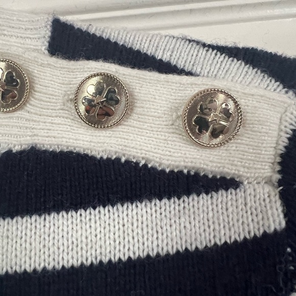 Kate Spade | Sailboat Striped Crewneck Sweater Navy White Sz S Nautical - Picture 3 of 9
